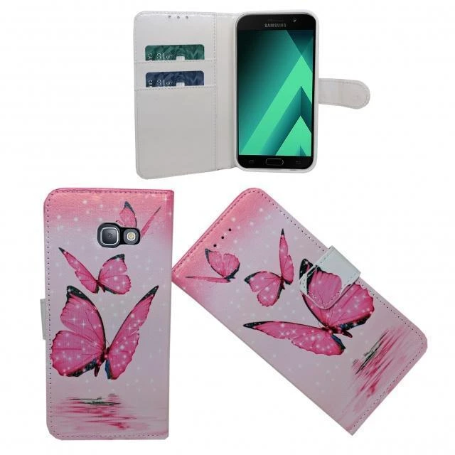 IPHONE 6 PLUS PINK BUTTERFLY PRINTED BOOK CASE